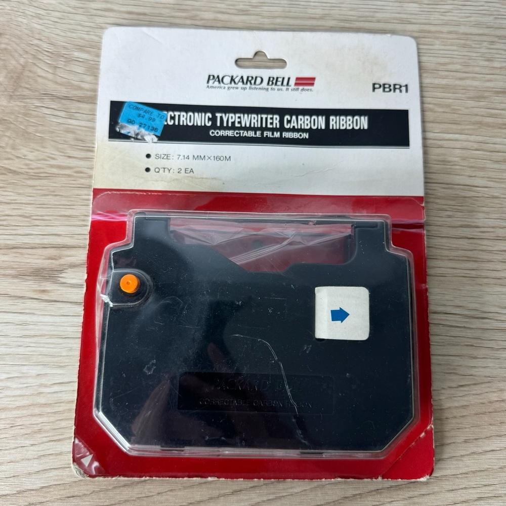 Packard Bell PBR1 Electronic Typewriter Carbon Ribbon‎ Refills Pack Of 2 New